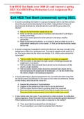 Exit HESI Test Bank (over 1000 Q's and Answers ) spring 2023  Exit HESI Prep Distinction Level Assignment Has everything.