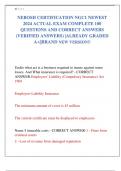 NEBOSH CERTIFICATION NGC1 NEWEST  2024 ACTUAL EXAM COMPLETE 100  QUESTIONS AND CORRECT ANSWERS  (VERIFIED ANSWERS) |ALREADY GRADED  A+||BRAND NEW VERSION!! 