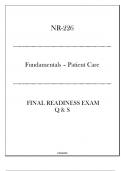 (NR-226) Final Readiness Exam Q & S - Fundamentals Patient Care