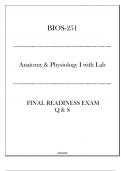 (BIOS-251) Final Readiness Exam Q & S - Anatomy & Physiology I with Lab.