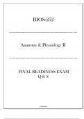 (BIOS-252) Final Readiness Exam Q & S - Anatomy & Physiology II with Lab