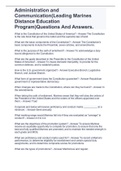 Administration and Communication(Leading Marines Distance Education Program)Questions And Answers.