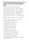 Blood typing(Blood Components, Cell types, Formed elements)Completed 2023