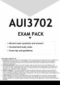 AUI3702 EXAM PACK 2024 - DISTINCTION GUARANTEED