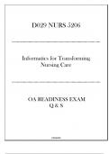 (D029-NURS 5206) OA Readiness Exam Q & S - Informatics for Transforming NC