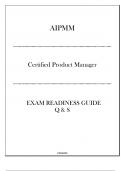 (AIPMM CPM) Exam Readiness Guide Q & S - Certified Product Manager