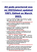 Ati peds proctored exam( 2023)latest updated 100% Edited on March 2023