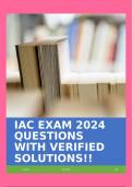 IAC EXAM 2024 QUESTIONS WITH VERIFIED SOLUTIONS!!