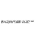 ATI MATERNAL-NEWBORN NEW EXAM 2023 (REVISED)WITH CORRECT ANSWERS, ATI Maternal Newborn Proctored Review Questions And Answers 2023,ATI Maternal Newborn Proctored Exam 2019 Retake 2 Questions and Answers, ATI MATERNAL NEWBORN PROCTORED EXAM 2023 REVISED CO