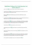 H&R Block Challenge Test Verified Questions And Answers Rated A+