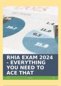 RHIA EXAM 2024 - EVERYTHING YOU NEED TO ACE THAT EXAM!!