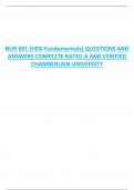 NUR 601 (HESI Fundamentals) QUESTIONS AND  ANSWERS COMPLETE RATED A AND VERIFIED  CHAMBERLAIN UNIVERSITY 