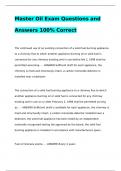 Master Oil Exam Questions and Answers 100% Correct