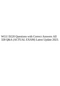 WGU D220 Questions with Correct Answers All 328 Q&A (ACTUAL EXAM) Latest Update 2023.