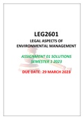 LEG2601 ASSIGNMENT 01 SOLUTIONS, SEMESTER 1, 2023