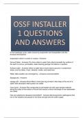 OSSF INSTALLER 1 QUESTIONS AND ANSWERS