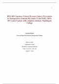  BSN 485 Capstone Project:Pressure Injury Prevention in Postoperative Patients By Linda Trout Ph.D., MSN, RN Latest Update with complete solution; Nightingale College