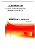 Solution Manual for Foundations of Mathematical Economics By Michael Carter A+ verified, ISBN: 978-0262531924