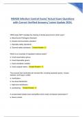 NDAEB Infection Control Exam/ Actual Exam Questions with Correct Verified Answers/ Latest Update 2024.