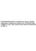 (ANSWERED) PHYSICS Coulomb Force Gizmo / Student Exploration: Coulomb Force (Static) ALL ANSWERS 100% CORRECT FALL 2021 LATEST SOLUTION GUARANTEED SCORE A+.