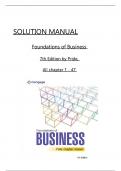 Solution Manual For Foundations of Business, 7th Edition by  William M. Pride, All Chapters 1 to 47 complete Verified editon ISBN:9780357717943