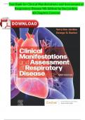 Test Bank for Clinical Manifestations and Assessment of Respiratory Disease 9th Edition by Des Jardins, All Chapters Fully Covered A+ Guide ISBN:9780323871501 Newest Version 2024