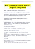 WGU C715 Organization Behavior Complete Study Guide | Latest 2023/2024 Complete solutions