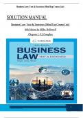 Solution Manual For Business Law: Text & Exercises, 10th Edition by Roger LeRoy Miller, William E. Hollowell, All Chapters 1 to 43 complete Verified editon ISBN:9780357717417