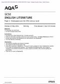 . Actual 2024 AQA GCSE ENGLISH LITERATURE 8702/1 Paper 1 Merged Question Paper + Mark Scheme