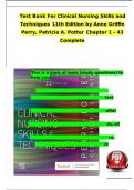 FULL TEST BANK For Clinical Nursing Skills and Techniques 11th Edition by Anne Griffin Perry, Patricia A. Potter Chapter 1-5 Complete Guide Latest Update 2024