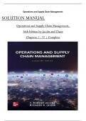 Solution Manual For Operations and Supply Chain Management, 16th Edition by F. Robert Jacobs and Richard Chase, All Chapters 1 to 22 complete Verified editon ISBN:9781260238907