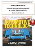 Solution Manual For Automotive Technology, A Systems Approach, 4th Canadian Edition by Erjavec, ISBN: 9780176796174, All 55 Chapters Covered, Verified Latest Edition