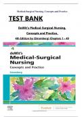 TEST BANK For Dewit's Medical-Surgical Nursing, Concepts and Practice, 4th Edition (Stromberg, All Chapters 1 to 49 complete Verified editon ISBN:9780323608442