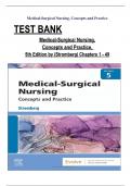 TEST BANK For Medical-Surgical Nursing, Concepts and Practice, 5th Edition Stromberg, All Chapters 1 to 49 complete Verified editon ISBN:9780323810210