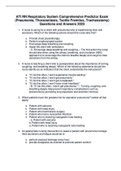 ATI RN Respiratory System Comprehensive Predictor Exam (Pneumonia, Thoracentesis, Tactile Fremitus, Tracheostomy) Questions and Answers 2023