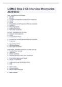 USMLE Step 2 CS Interview Mnemonics 2022/2023