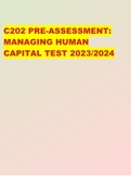 C202 PRE-ASSESSMENT: MANAGING HUMAN CAPITAL TEST 2023/2024