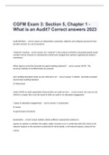 CGFM Exam 3: Section 5, Chapter 1 - What is an Audit? Correct answers 2023