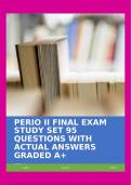 PERIO II FINAL EXAM STUDY SET 95 QUESTIONS WITH ACTUAL ANSWERS GRADED A+