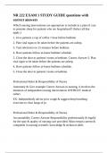 NR 222 EXAM 1 STUDY GUIDE questions with correct answers.