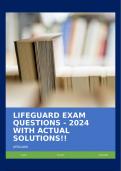 LIFEGUARD EXAM QUESTIONS - 2024 WITH ACTUAL SOLUTIONS!!