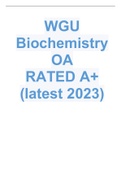 WGU Biochemistry OA RATED A+ (latest 2023)