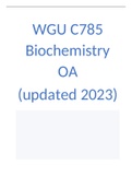 WGU C785 Biochemistry OA (updated 2023)