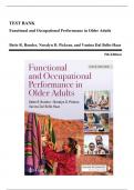 Test Bank - Functional and Occupational Performance in Older Adults, 5th Edition (Bonder, 2024), Chapter 1-29 | All Chapters