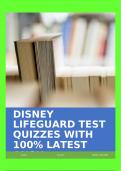 DISNEY LIFEGUARD TEST QUIZZES WITH 100% LATEST ANS!!