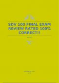 SDV 100 FINAL EXAM REVIEW RATED 100% CORRECT!!