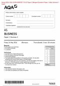 Actual 2024 AQA AS BUSINESS 7131/2 Paper 2 Merged Question Paper + Mark Scheme + Insert - June 2024