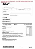 Actual 2024 AQA A-LEVEL BUSINESS 7132/3 Paper 3 Merged Question Paper + Mark Scheme + Insert