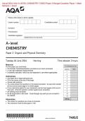 Actual 2024 AQA A-LEVEL CHEMISTRY 7405/2 Paper 2 Merged Question Paper + Mark Scheme + Insert