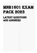 MNB1601 EXAM PACK 2023